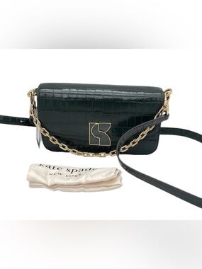 Kate Spade Womens Dakota Croc Embossed Small Crossbody Bag NWT